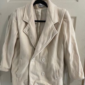 Vintage Petite Cream Peacoat